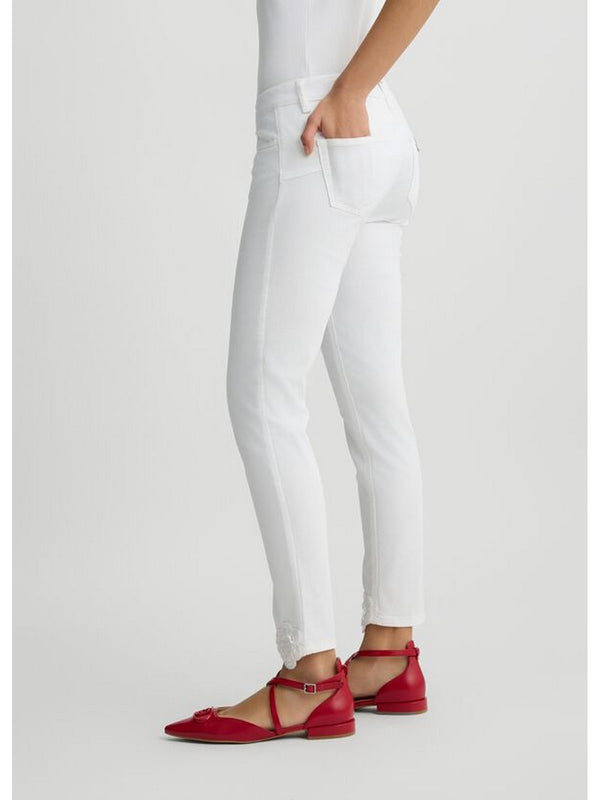 Pantaloni Donna Liu Jo - Pantaloni skinny con ricami - Bianco