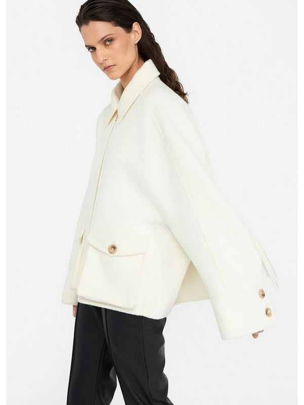 Giubbotti Donna Liu Jo - Caban in lana con frange - Bianco