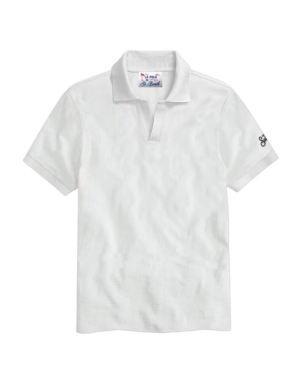 Polo Uomo Mc2 Saint Barth - Charles polo in tessuto piquet - Bianco