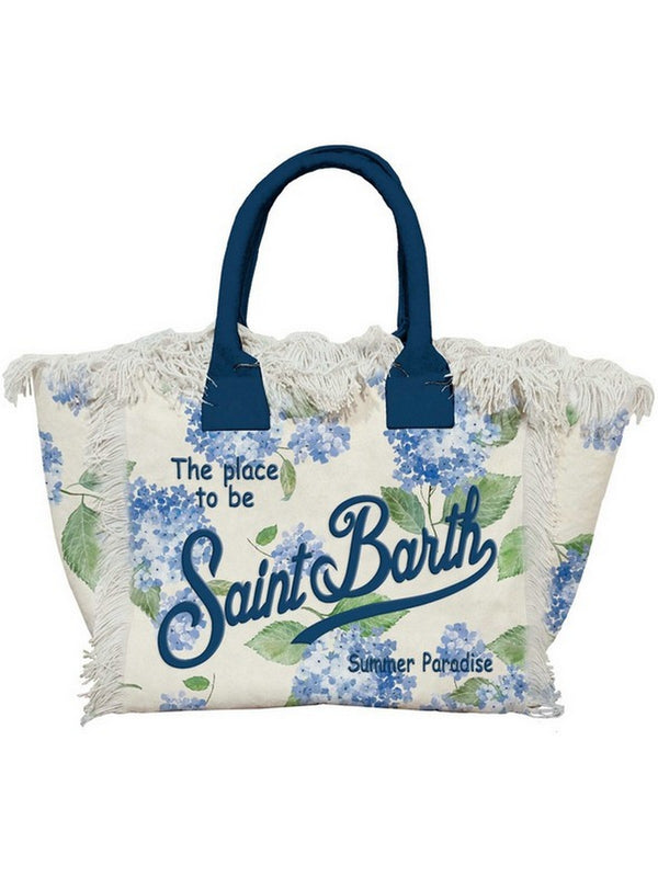 Borse a spalla Donna Mc2 Saint Barth - Borsa Vanity Con Stampa Orthensia - Bianco