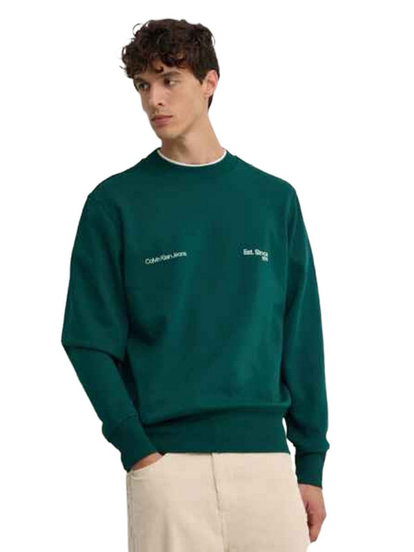 Felpe senza cappuccio Uomo Calvin Klein - Felpa - Verde