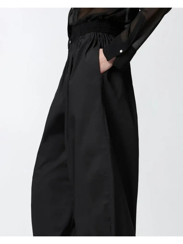 Pantaloni Donna Pinko - Pantaloni balloon leggeri con coulisse - Nero