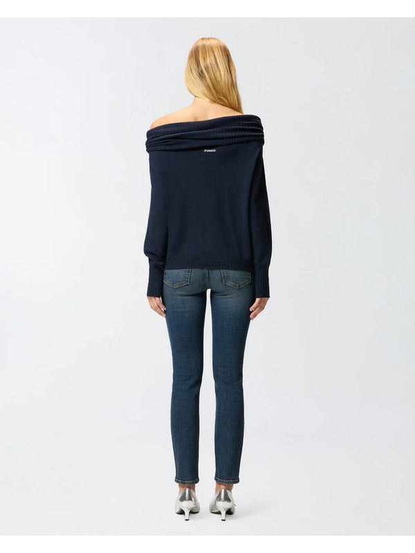 Maglie Donna Pinko - Maglia a maniche lunghe con spalle scoperte - Nero