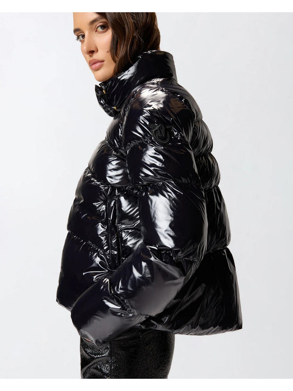 Piumini Donna Pinko - Piumino Caban Crystal Nylon - Nero
