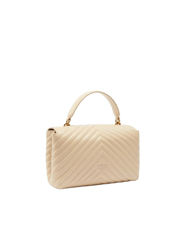 Borse a tracolla Donna Pinko - Classic Lady Love Bag Puff Chevron - Beige