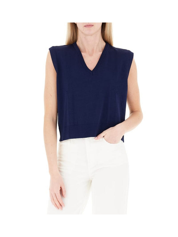 Maglie Donna Patrizia Pepe - Gilet Scollo a V - Blu