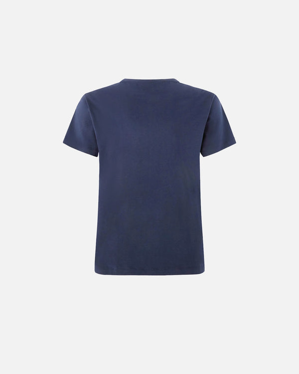 T-shirt Donna Pinko - T-shirt maniche corte con ricamo gioiello Love Bir - Blu