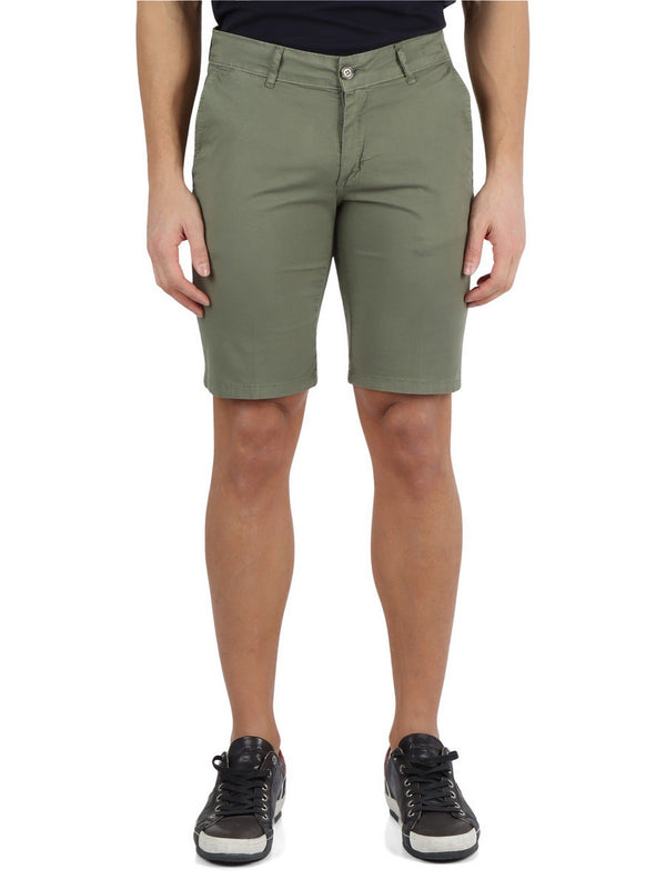 Bermuda Uomo QB24 - Bermuda In Cotone Stretch Ber Slim Fit - Verde