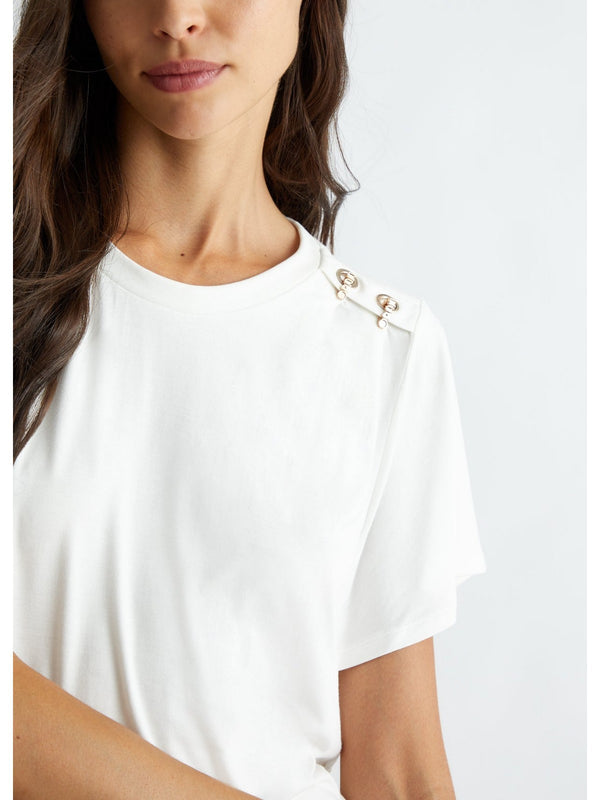 T-shirt Donna Liu Jo - T-shirt in jersey - Bianco