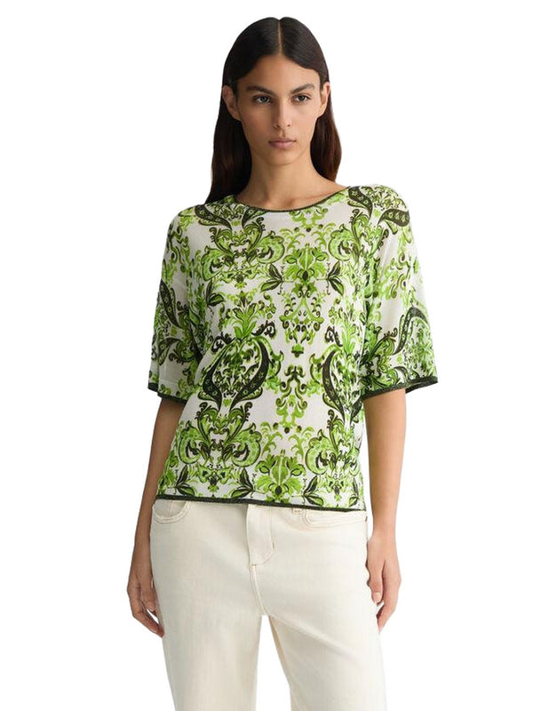T-shirt Donna Liu Jo - T-shirt in maglia stampata - Verde