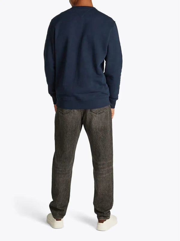Felpe senza cappuccio Uomo Tommy Hilfiger - Felpa Con Badge - Blu