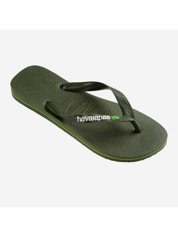 Infradito Uomo Havaianas - Havaianas Brasil Logo - Verde militare