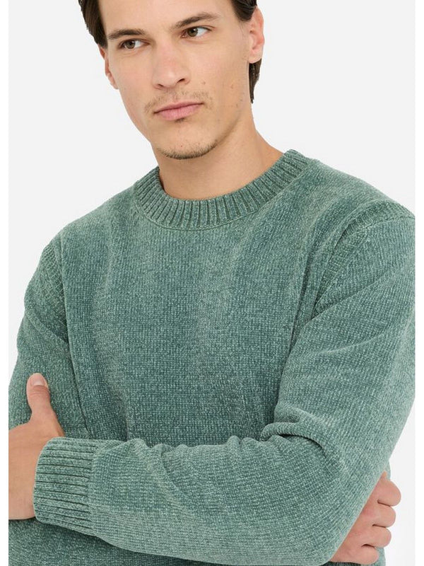Maglioni Uomo LIU JO UOMO - Maglia in ciniglia - Verde
