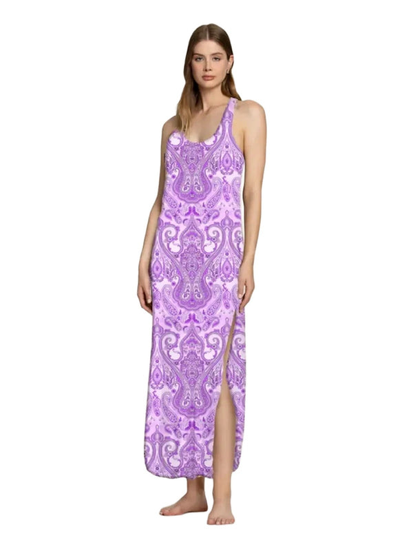 Vestiti casual Donna 4Giveness - Abito Lungo Canotta Cote D'azur Style - Viola