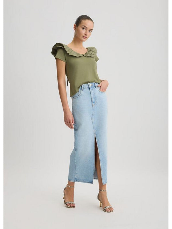 Bluse Donna Liu Jo - Blusa in popeline - Verde
