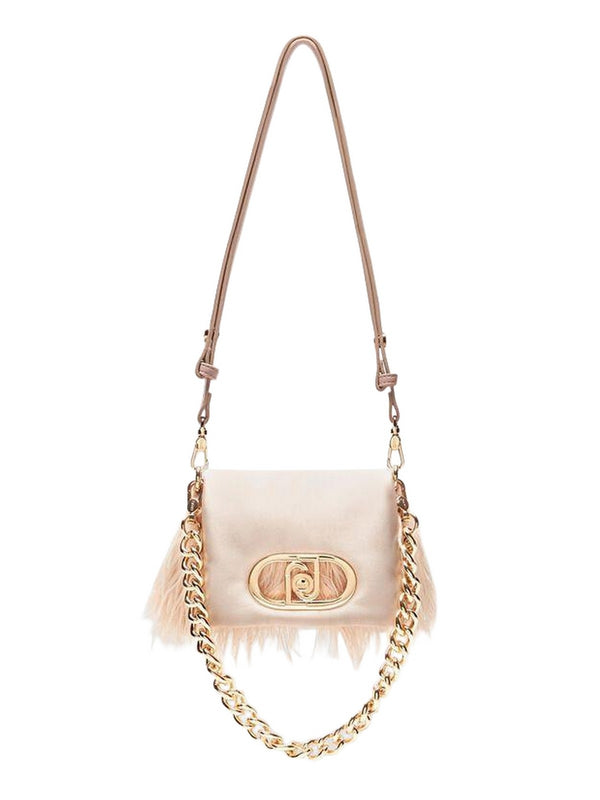 Borse a tracolla Donna Liu Jo - Borsa piccola LaPuffy con piume - Cipria