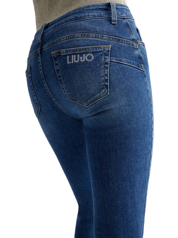 Jeans Donna Liu Jo - Jeans skinny bottom up a vita alta - Blu