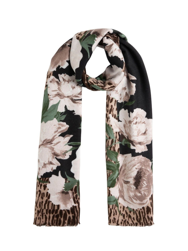 Stole Donna Liu Jo - Stola Flower Animali - Nero