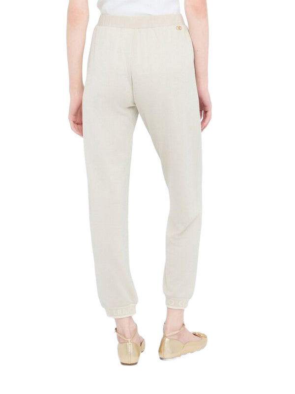 Pantaloni Donna Liu Jo - Pantaloni jogging lurex® - Beige