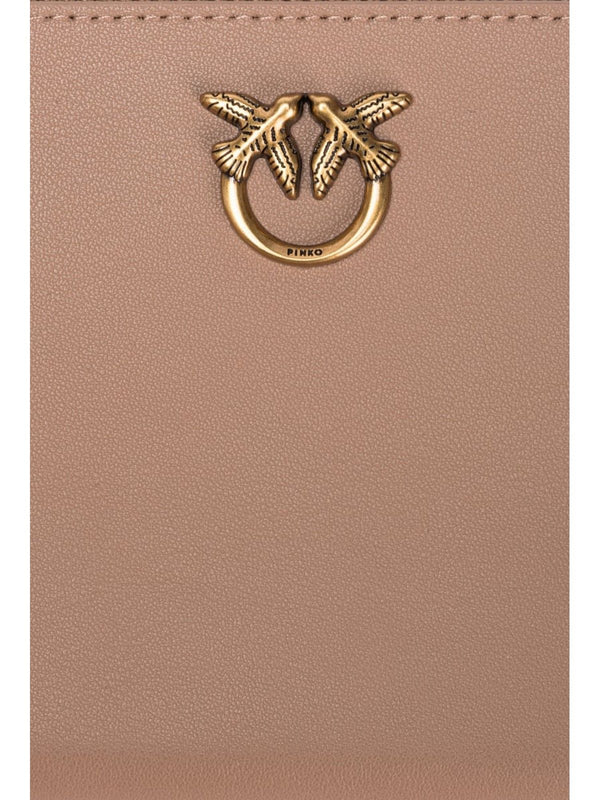 Portafogli Donna Pinko - Portafoglio zip-around in pelle - Marrone