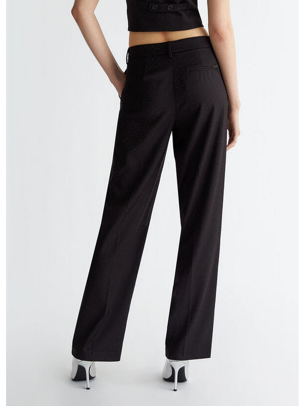 Pantaloni Donna Liu Jo - Pantaloni chino in twill - Nero