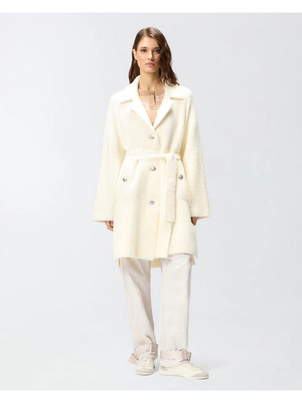 Cappotti Donna Pinko - Cappotto con cintura abbinata - Bianco
