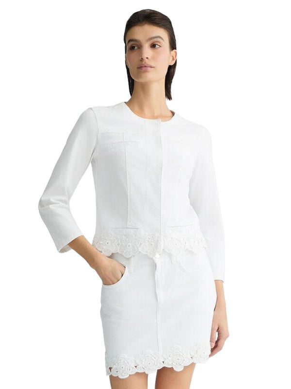 Giubbini Donna Liu Jo - Giacca bianca con ricami - Bianco