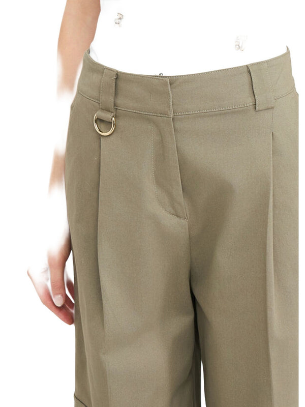 Pantaloni Donna Liu Jo - Pantaloni cargo in cotone - Verde