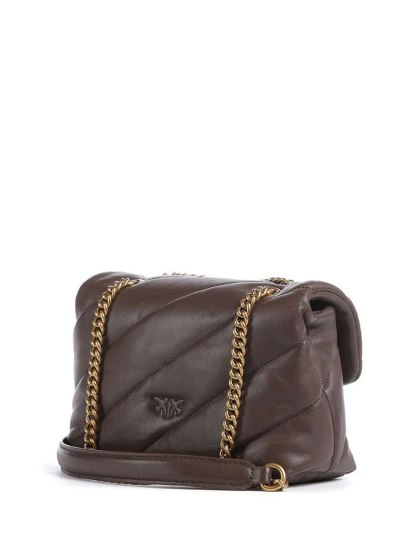 Borse a tracolla Donna Pinko - Mini Love Bag Puff Maxi Quilt - Marrone