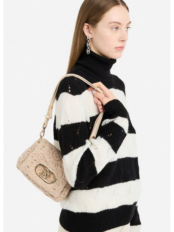 Borse a tracolla Donna Liu Jo - Borsa LaPuffy piccola con ricamo - Beige