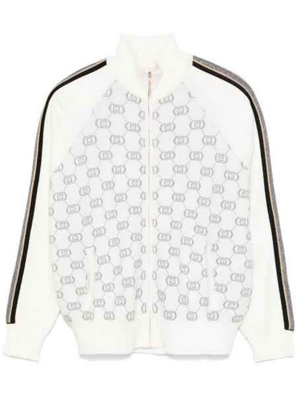 Felpe senza cappuccio Donna Liu Jo - Cardigan con logo monogram - Bianco