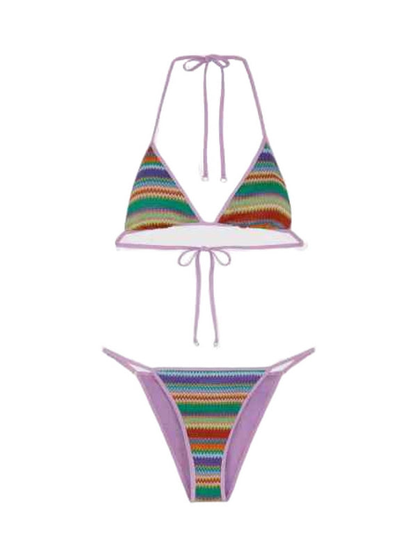 Coordinati Donna Me Fui - Bikini Triangolo E Slip Brasiliano Regolabile Seas - Multicolore