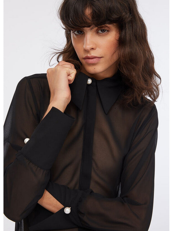 Camicie Donna Liu Jo - Camicia con perle - Nero