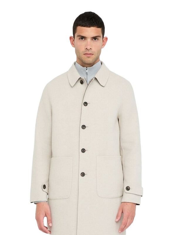 Cappotti Uomo LIU JO UOMO - Cappotto reversibile in lana - Beige