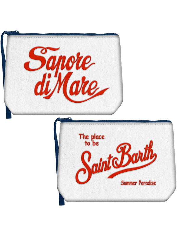 Pochette e Clutch Donna Mc2 Saint Barth - Pochette Aline Sponge Terry Sapore Di Mare - Bianco