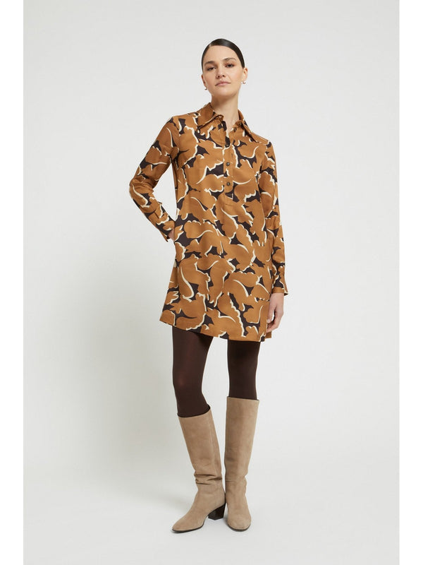 Vestiti casual Donna ottod'Ame - Abito corto in viscosa - Beige