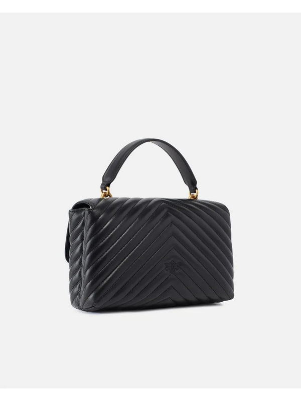Borse a tracolla Donna Pinko - Classic Lady Love Bag Puff Chevron - Nero