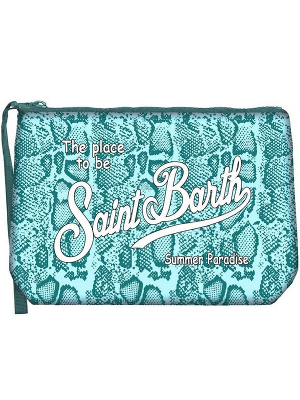 Pochette e Clutch Uomo Mc2 Saint Barth - Pochette Aline Snake Skin 59 - Turchese