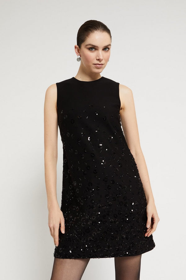 Vestiti da cocktail Donna ottod'Ame - Abito corto con paillettes - Nero