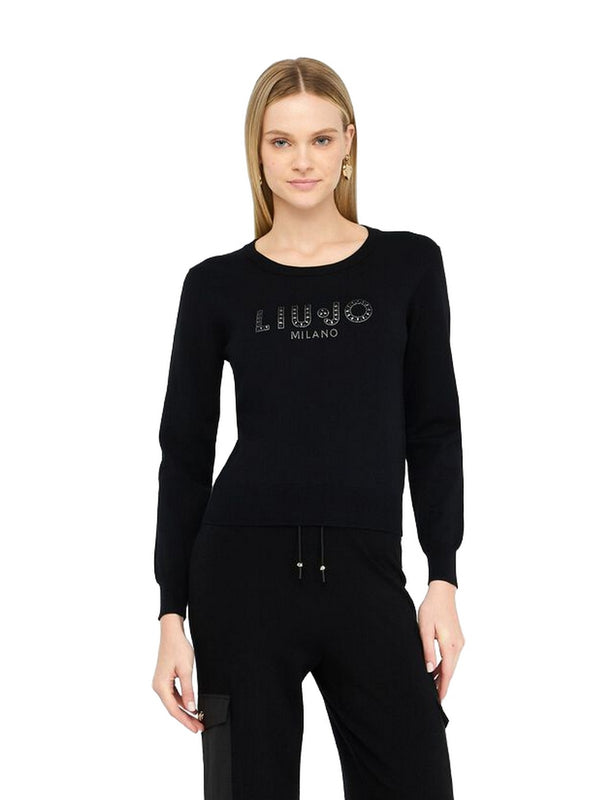 Maglie Donna Liu Jo - Maglia Liu Jo Better con logo - Nero