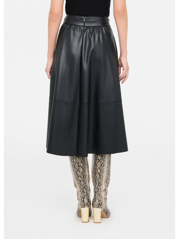 Gonne casual Donna Liu Jo - Gonna in tessuto spalmato - Nero