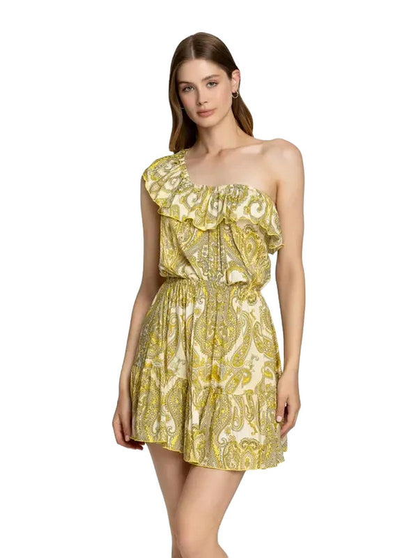 Vestiti da cocktail Donna 4Giveness - Abito Corto Monospalla Con Balza Cote D'azur Style - Lilla