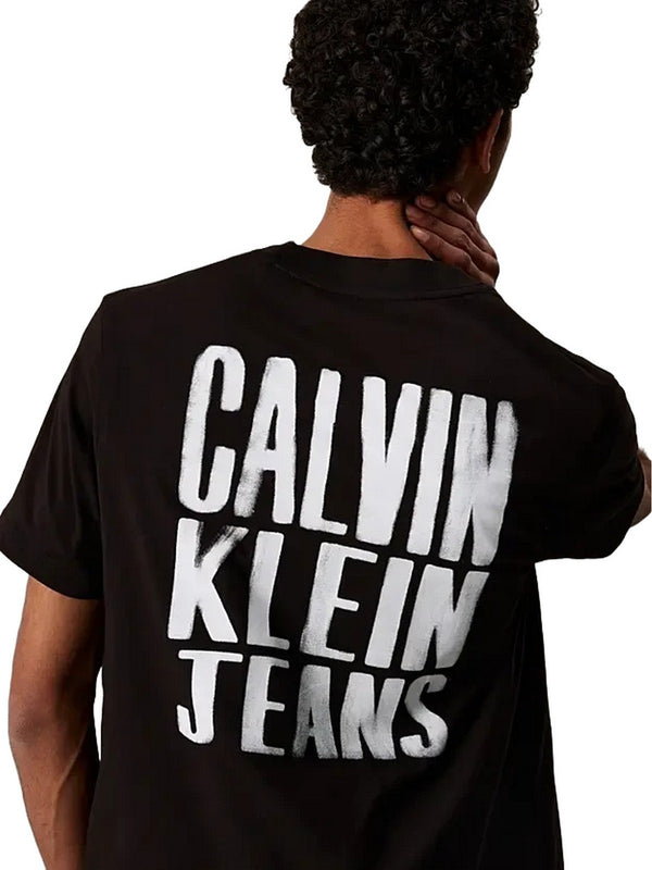 T-shirt Uomo Calvin Klein - T-shirt con logo sul retro - Nero