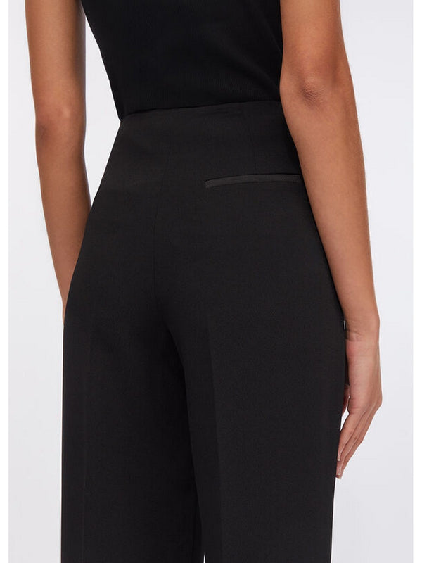 Pantaloni Donna Liu Jo - Pantaloni a palazzo in envers satin - Nero