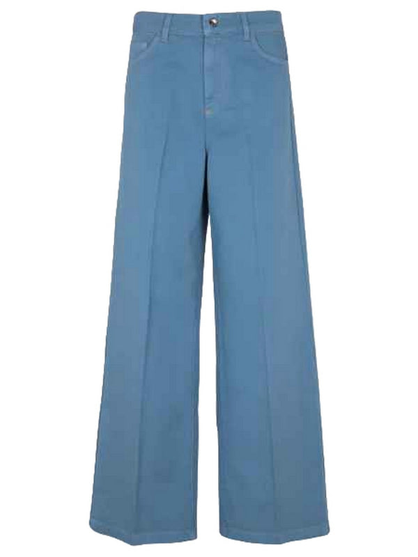 Pantaloni Donna Liu Jo - Pant. Flare Frog H.w - Blu