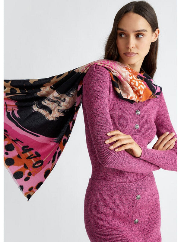 Foulard Donna Liu Jo - Foulard con stampa animalier - Fucsia