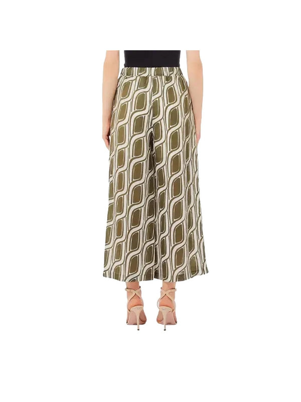 Pantaloni Donna Liu Jo - Pantaloni a palazzo in ramiè - Verde
