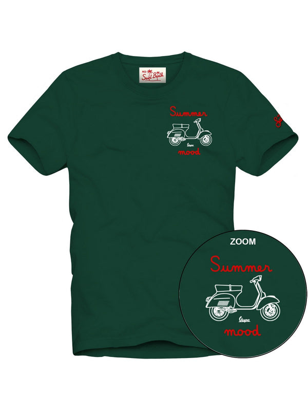 T-shirt Uomo Mc2 Saint Barth - T-Shirt Vespa Summer Mood 51 Emb - Verde