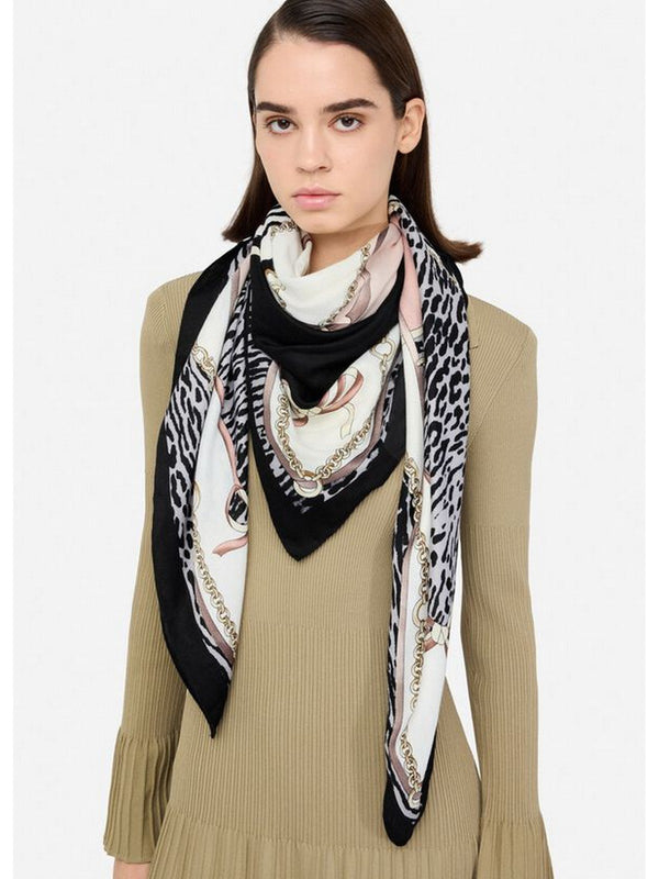 Foulard Donna Liu Jo - Foulard Ribbon - Nero