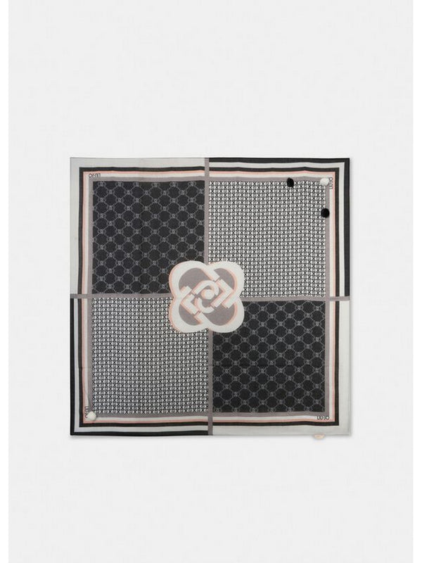 Foulard Donna Liu Jo - Foulard Logosqua - Nero